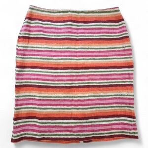 Talbots Size 6 Linen Pencil Skirt – Striped Multicolor | Coastal Business Casual